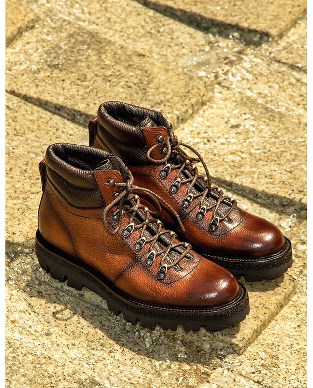Hiking spirit lined grained leather ankle boots BARRETT