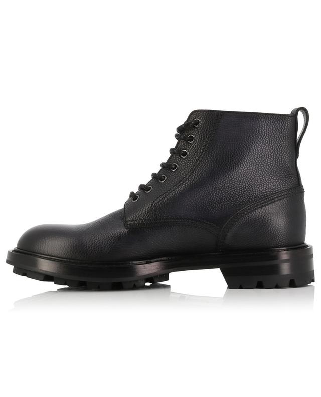 Grained leather lace-up ankle boots BARRETT