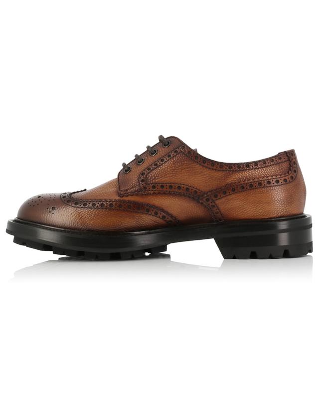BARRETT Grained leather derby shoes with perforations - Bongenie Grieder