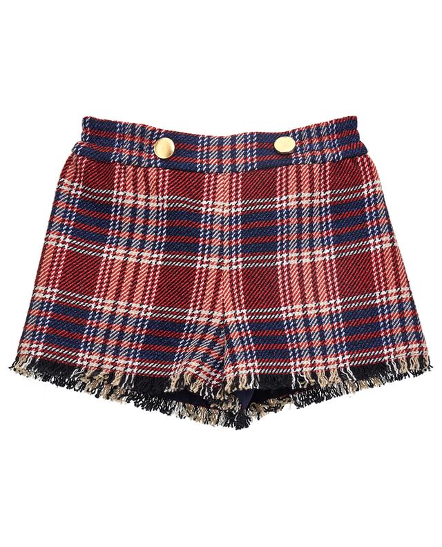 Checked lurex adorned girl&#039;s shorts MONNALISA