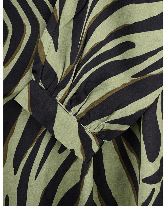 Kurzes Kleid aus Seide Zebra CHARLOTTE SPARRE