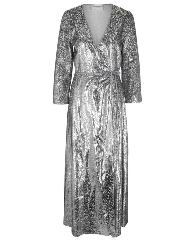 Encanto glittering velvet long wrap dress FORTE FORTE