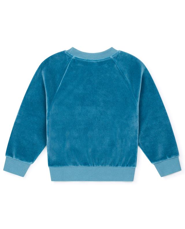 Veloursf embroidered girl&#039;s velvet sweatshirt BONTON