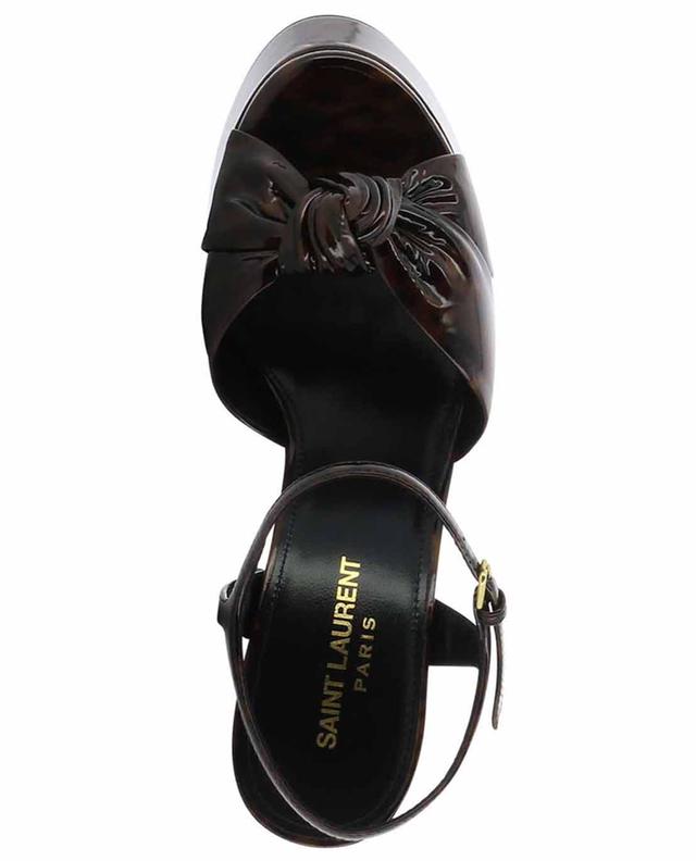 Bianca 85 leopard patent leather platform sandals SAINT LAURENT PARIS
