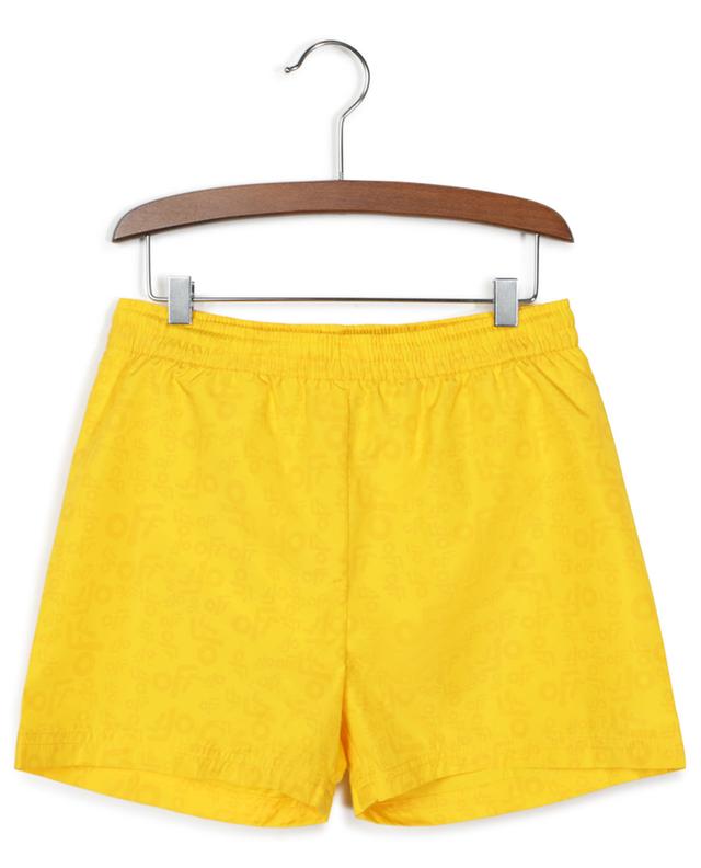 OFF AOP boy&#039;s printed swim shorts OFF WHITE