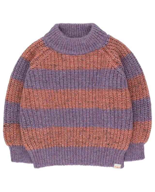Big Stripes Mockneck children&#039;s rib knit jumper TINYCOTTONS