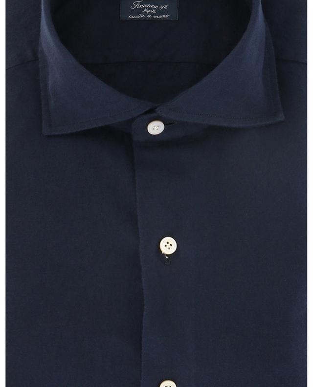 Einfarbiges langärmeliges Hemd aus Baumwolle Edoardo FINAMORE