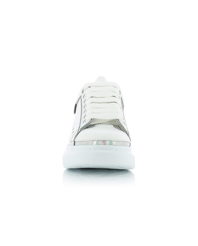 Oversized leather low-top sneakers with holographic details ALEXANDER MC QUEEN