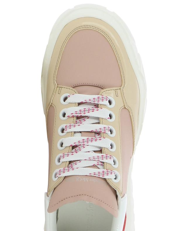 Court low-top sneakers in smooth leather patent leather and suede ALEXANDER MC QUEEN
