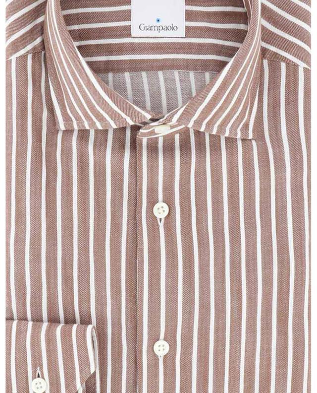 Striped cotton and linen shirt GIAMPAOLO