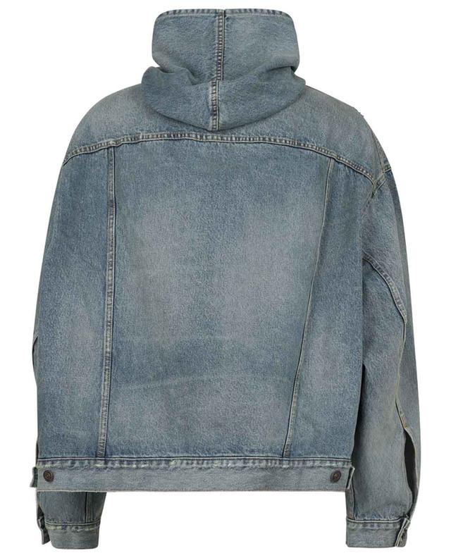 Pull-Over Jacket distressed denim hooded sweatshirt BALENCIAGA