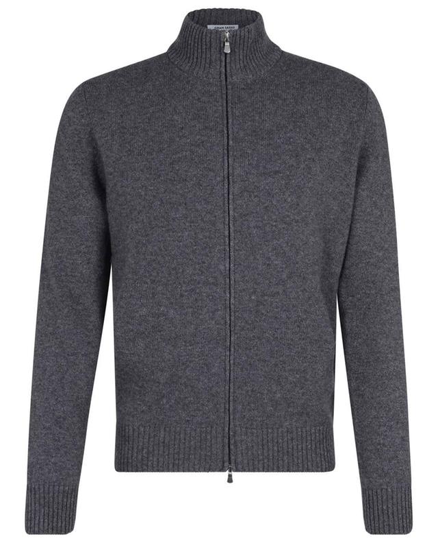 Zip-up cardigan in cashmere with stand-up collar GRAN SASSO
