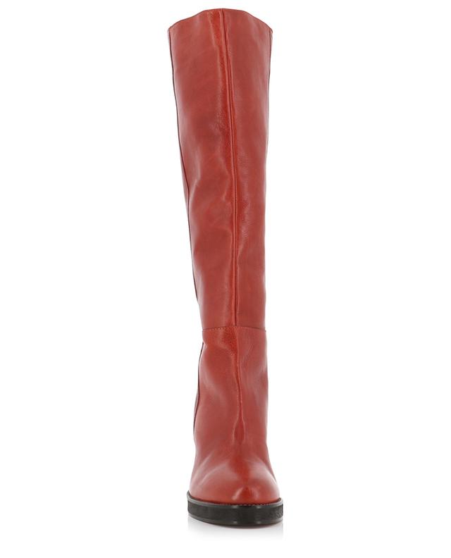 Leila 80 heeled grained leather boots ISABEL MARANT