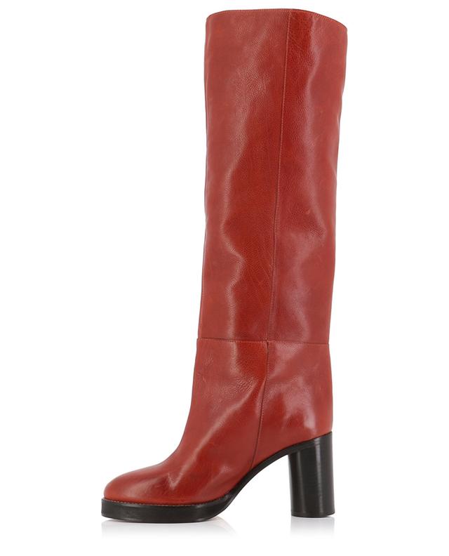 Leila 80 heeled grained leather boots ISABEL MARANT