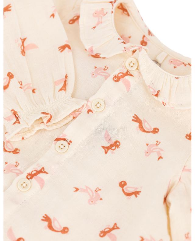 Bird printed baby cotton gauze blouse PETIT BATEAU
