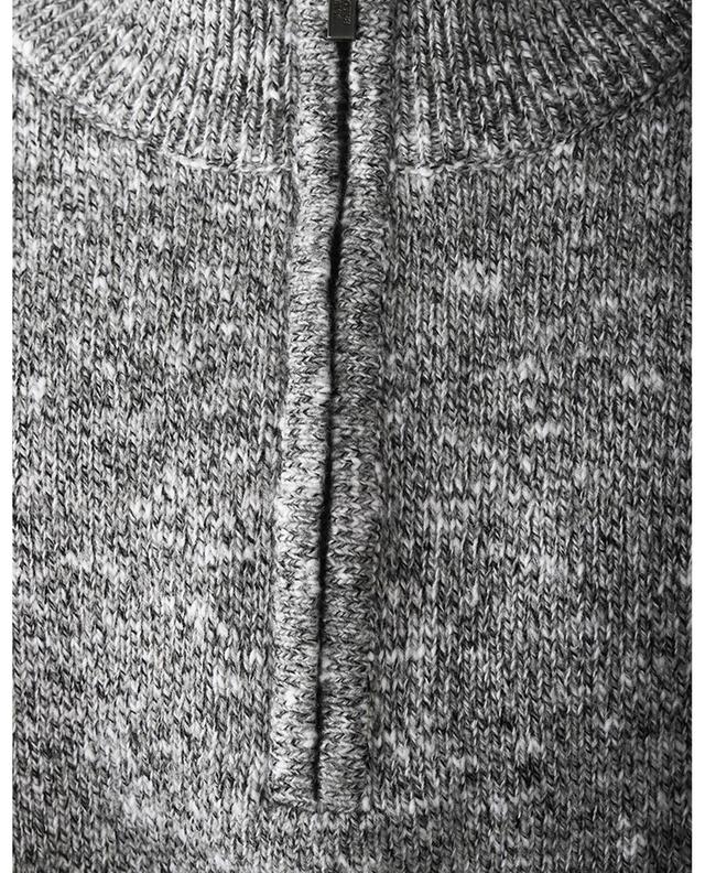 Pullover mit Stehkragen und Reissverschluss aus Winter Mouliné-Wolle MAURIZIO BALDASSARI