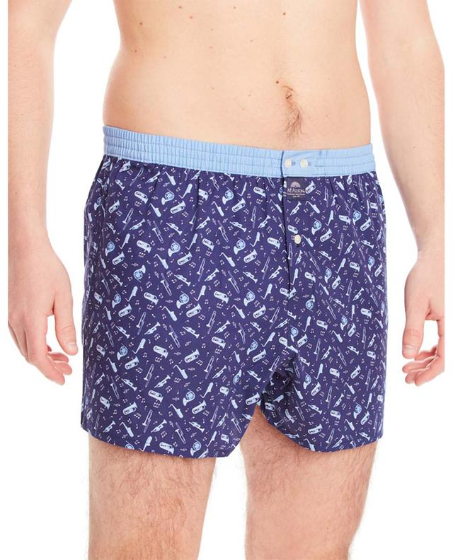 Wind instrument printed boxer shorts in cotton MC ALSON