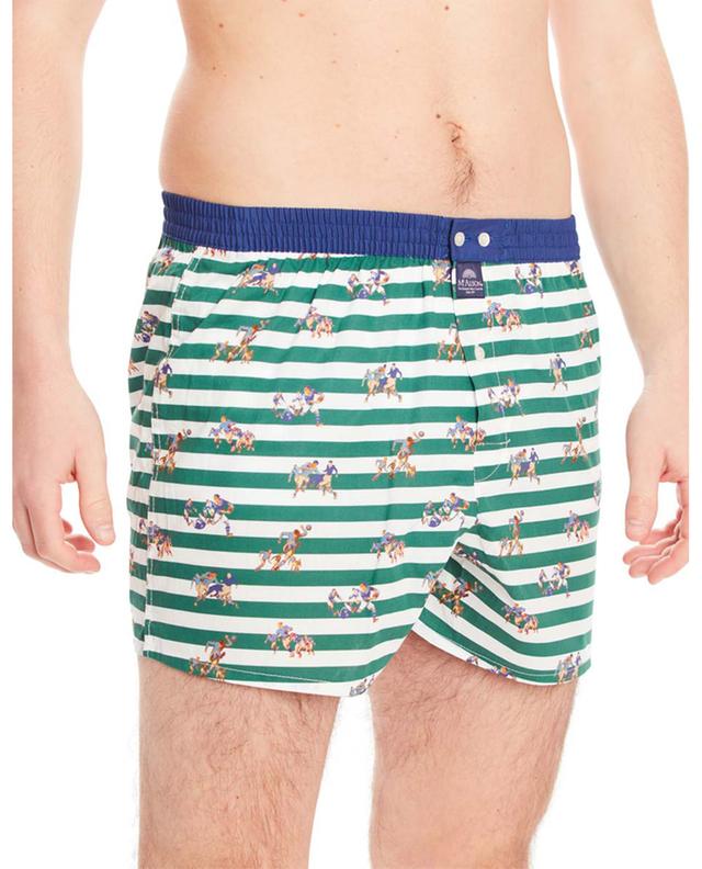 Rugby and stripe printed cotton boxer shorts MC ALSON