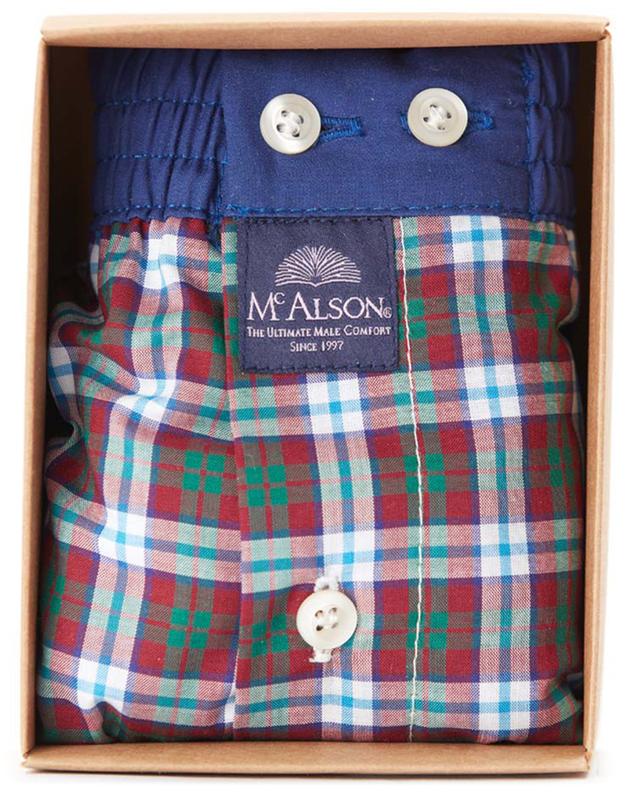Tartan plaid cotton boxer shorts MC ALSON