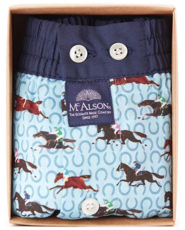 Horse Race printed boxer shorts in cotton MC ALSON
