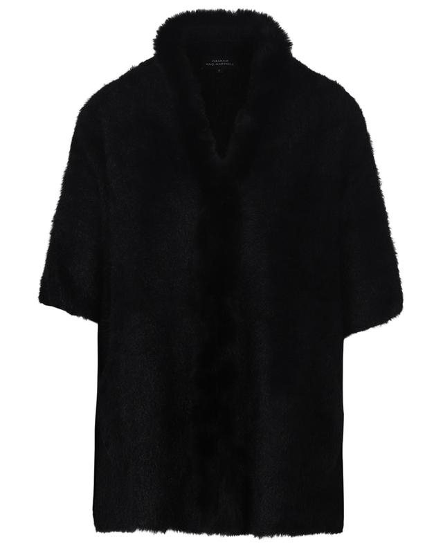 Faux fur trimmed cape GRAHAM&amp;MARSHALL