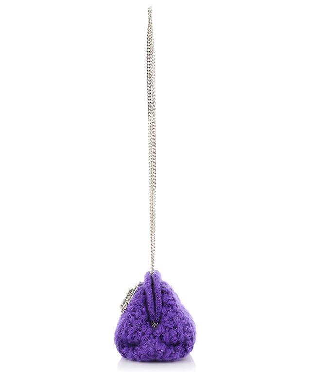 Mama knit lurex embellished clutch GEDEBE