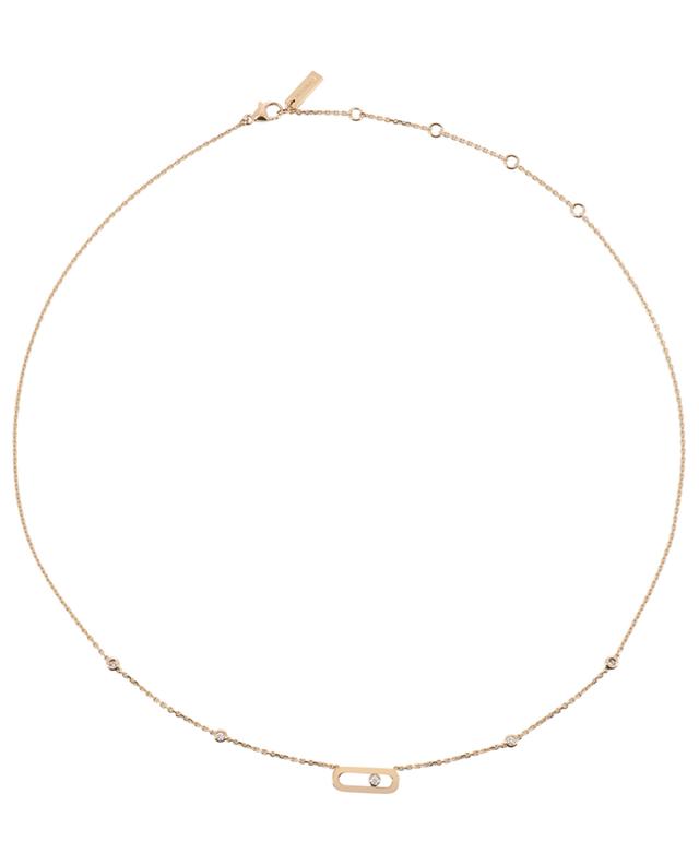 Move Uno rose gold and diamond necklace MESSIKA