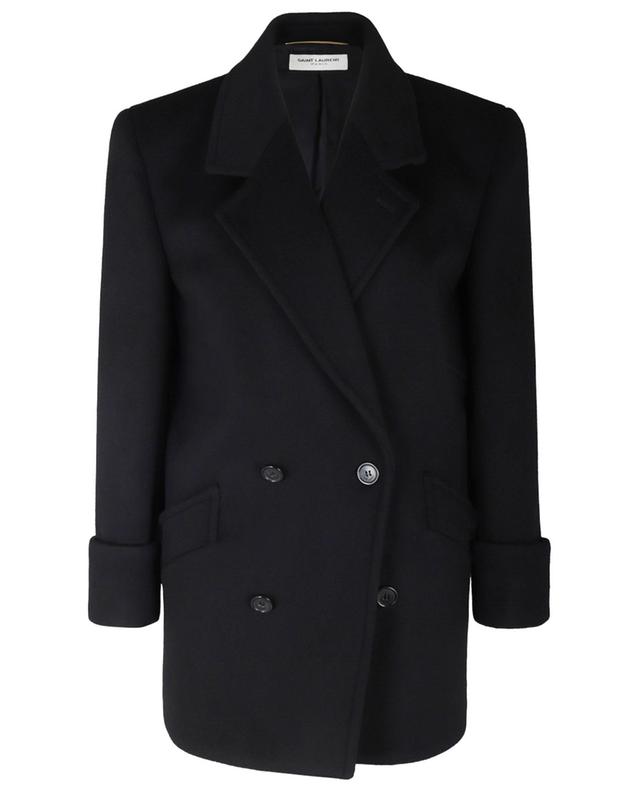 Double-breasted wool short coat SAINT LAURENT PARIS