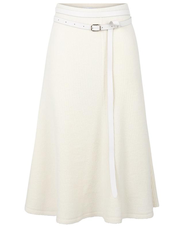 Belted midi-length knit skirt CHLOE