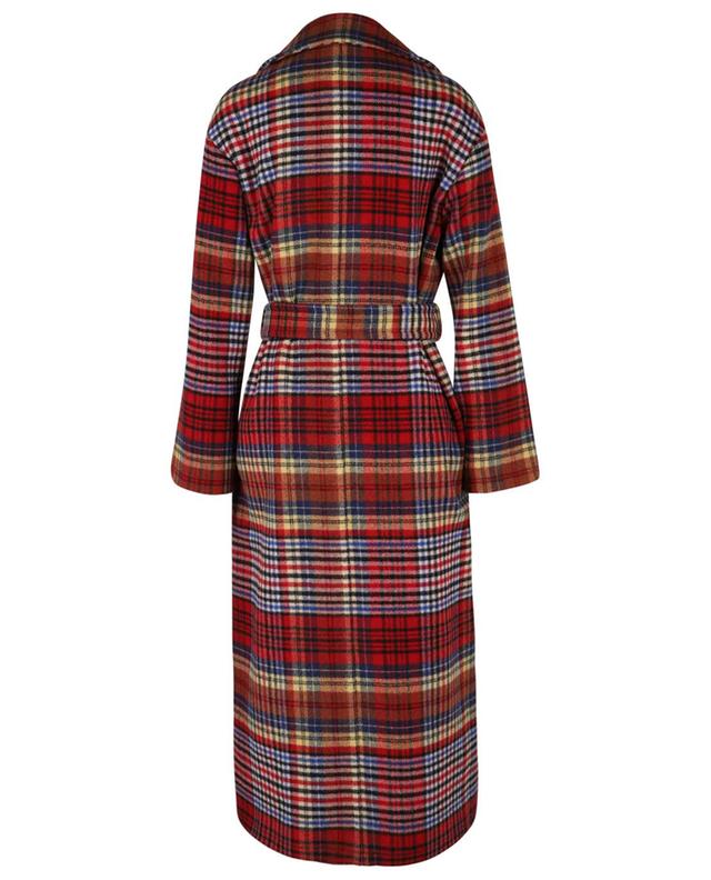 Long checked wool and cotton coat AKRIS PUNTO