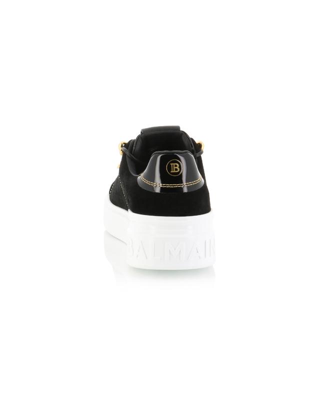 B-Court low-top sneakers in patent leather and suede BALMAIN