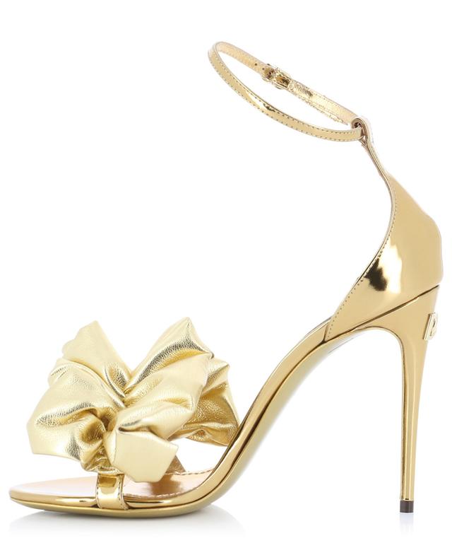 Keira 105 gold-tone leather heeled sandals DOLCE &amp; GABBANA