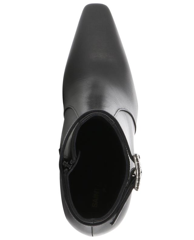 Jill 90 vintage leather heeled ankle boots SAINT LAURENT PARIS