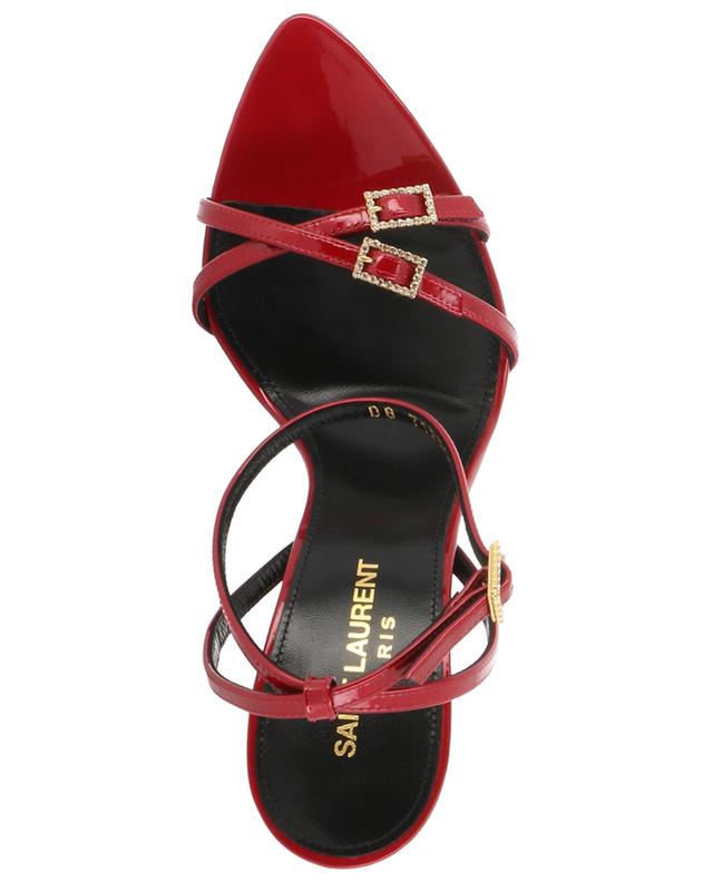 Lila 110 metallic patent leather heeled sandals SAINT LAURENT PARIS