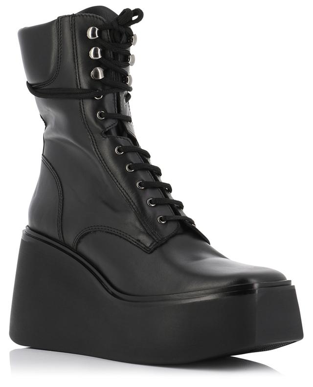 Stately leather lace-up wedge ankle boots KURT GEIGER LONDON