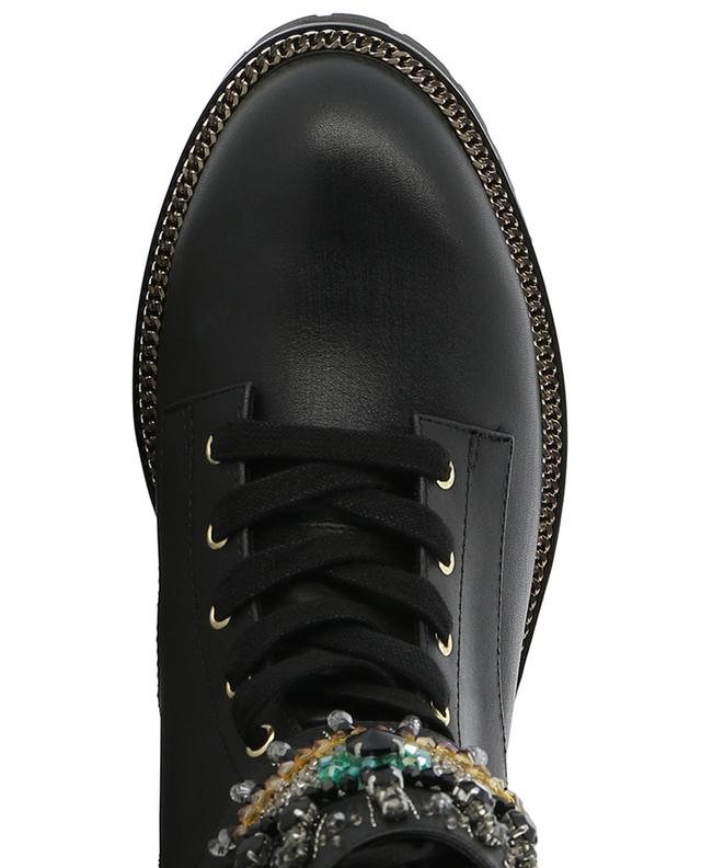 Sutton Eye leather lace-up flat ankle boots KURT GEIGER LONDON