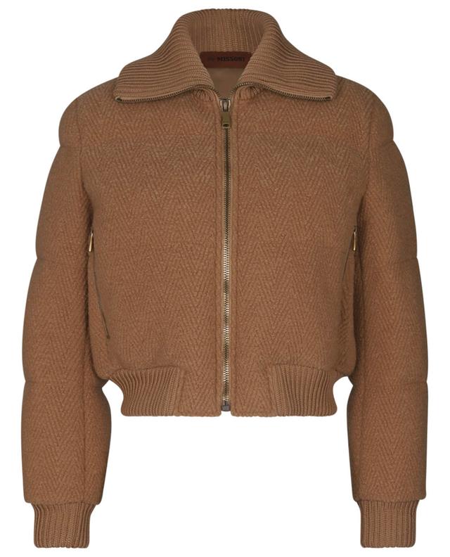 Herrinbone knit padded bomber jacket MISSONI