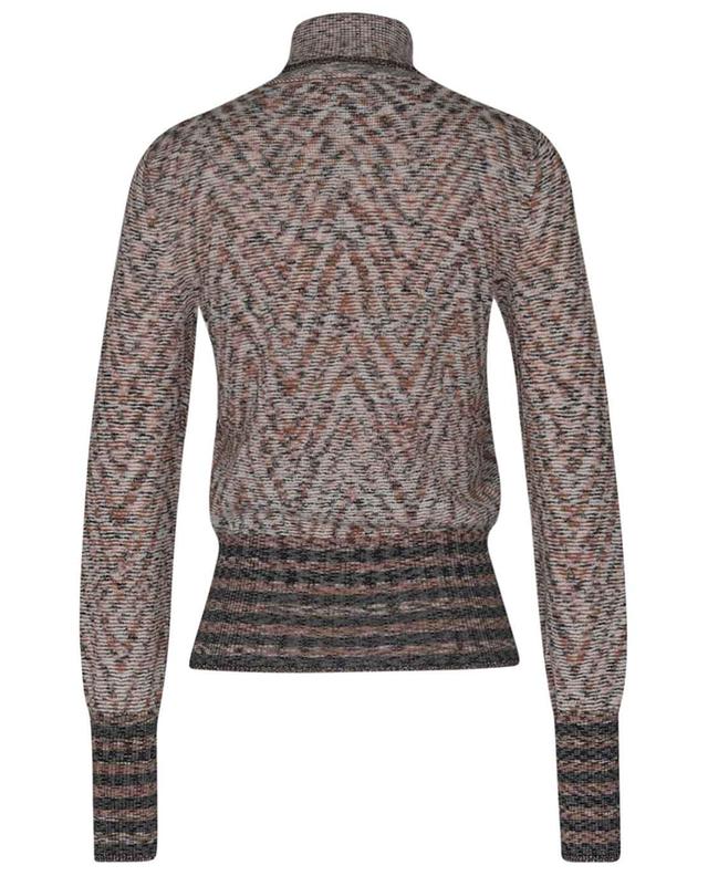Herringbone patterned fine turtleneck jumper with Lurex MISSONI