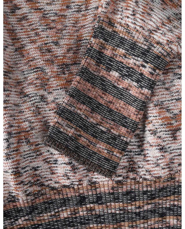 Herringbone patterned fine turtleneck jumper with Lurex MISSONI