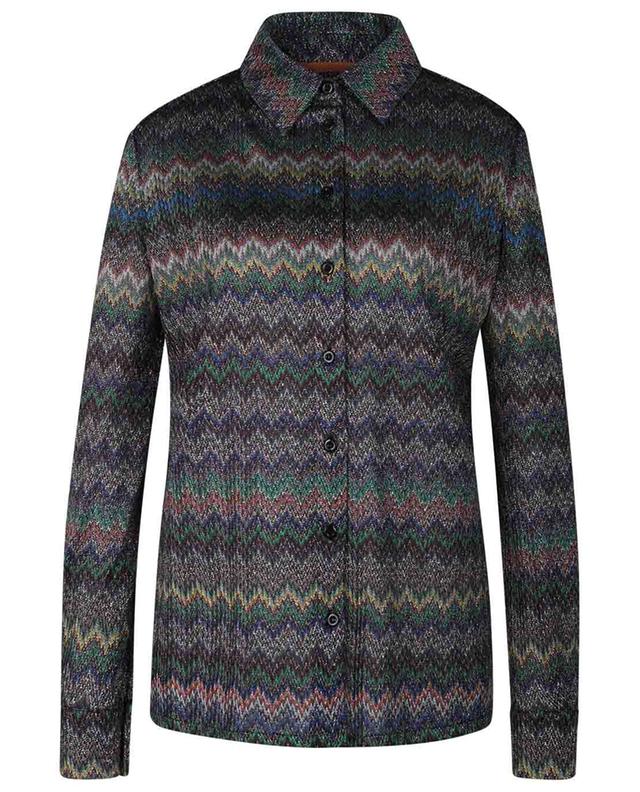 Herringbone pattern Lurex knit shirt MISSONI