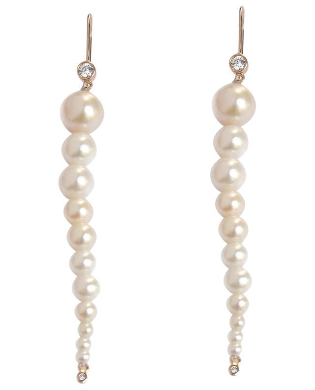 Boucles d&#039;oreilles pendantes en perles Akoya AVINAS