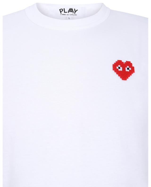 T-shirt à manches courtes brodé Pixelated Heart COMME DES GARCONS PLAY
