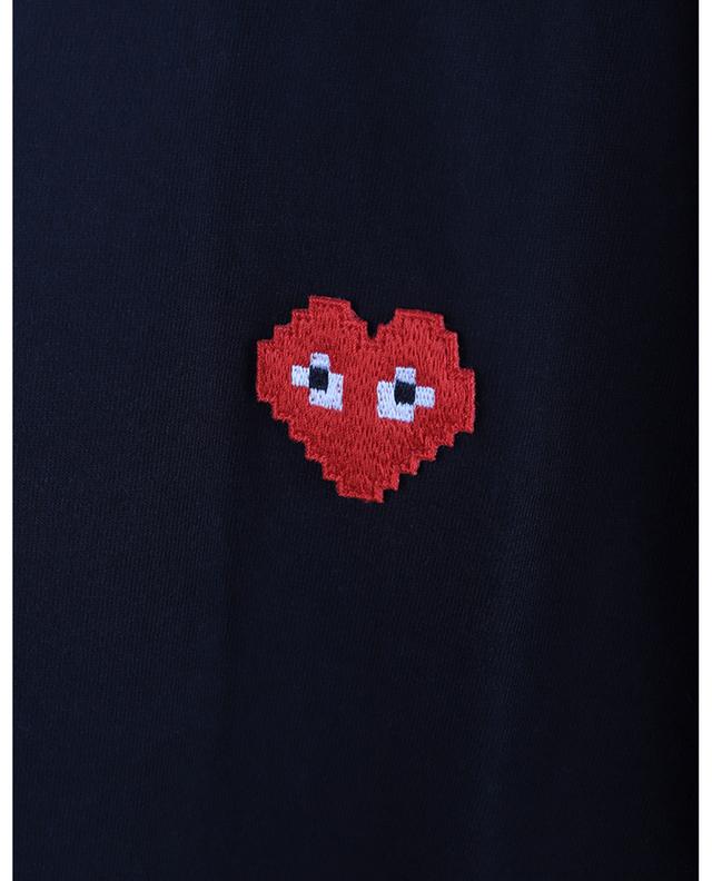 Kurzarm-T-Shirt mit Stickerei Pixelated Heart COMME DES GARCONS PLAY