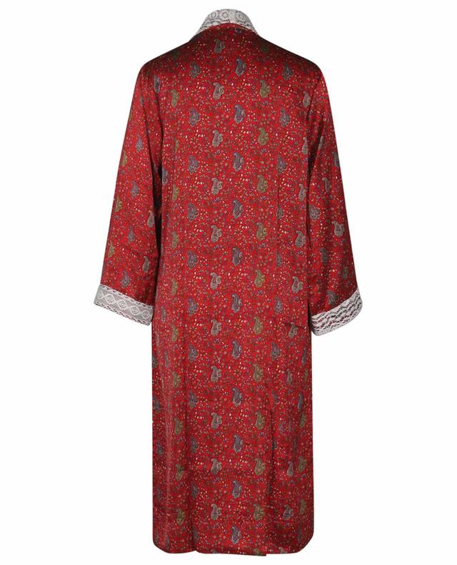 Langer Kimono aus Satin und Spitze CAROLINE DE BENOIST