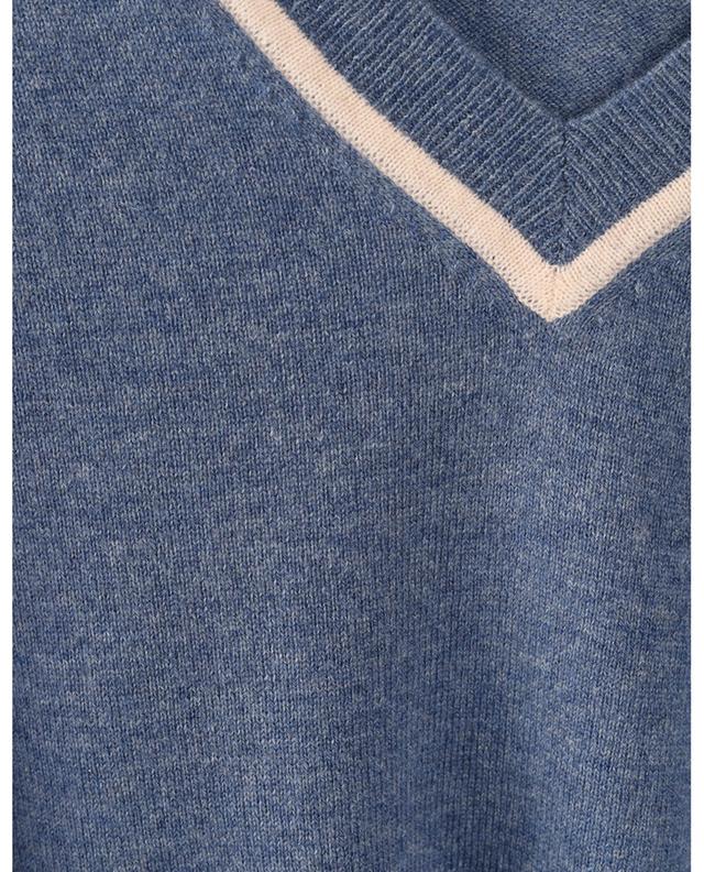 Fine organic cashmere jumper with contrasting V-neck BONGENIE GRIEDER