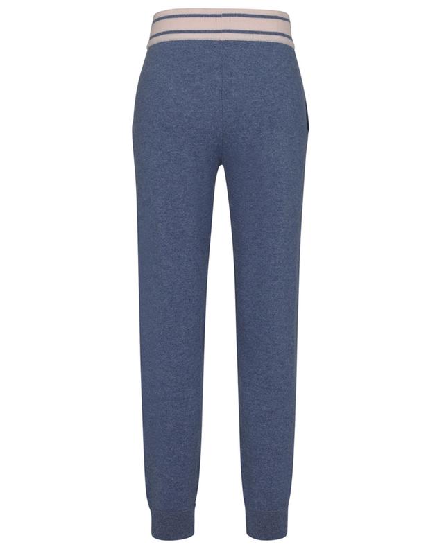 Knit jogging trousers in organic cashmere with contrast stripes BONGENIE GRIEDER