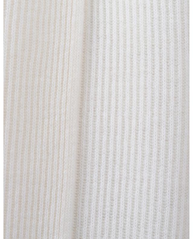 Long rib-knit merino wool cardigan with shawl collar BONGENIE GRIEDER