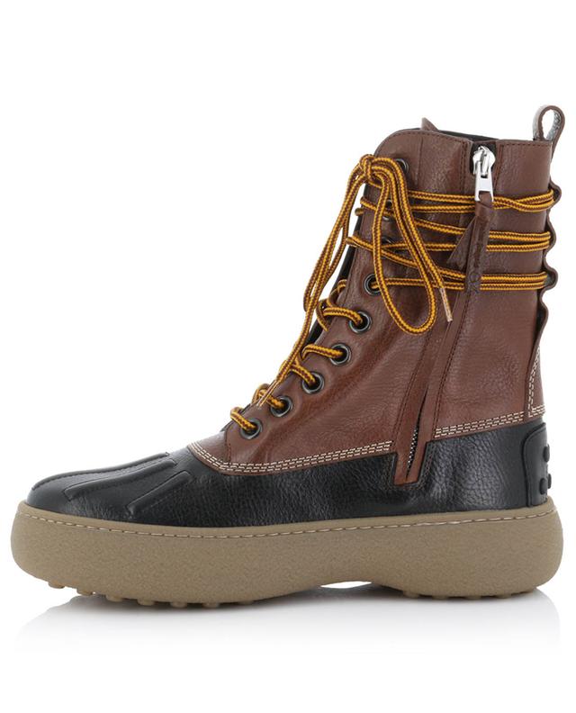 Winter Gommino grained leather lace-up ankle boots MONCLER GENIUS PALM ANGELS
