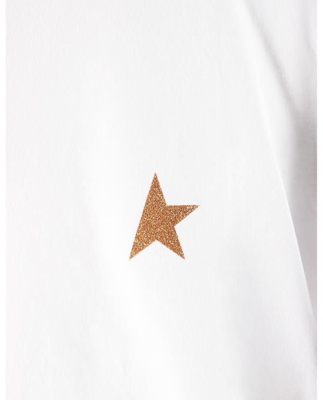 Jersey-T-Shirt mit Glitter-Stern Star GOLDEN GOOSE
