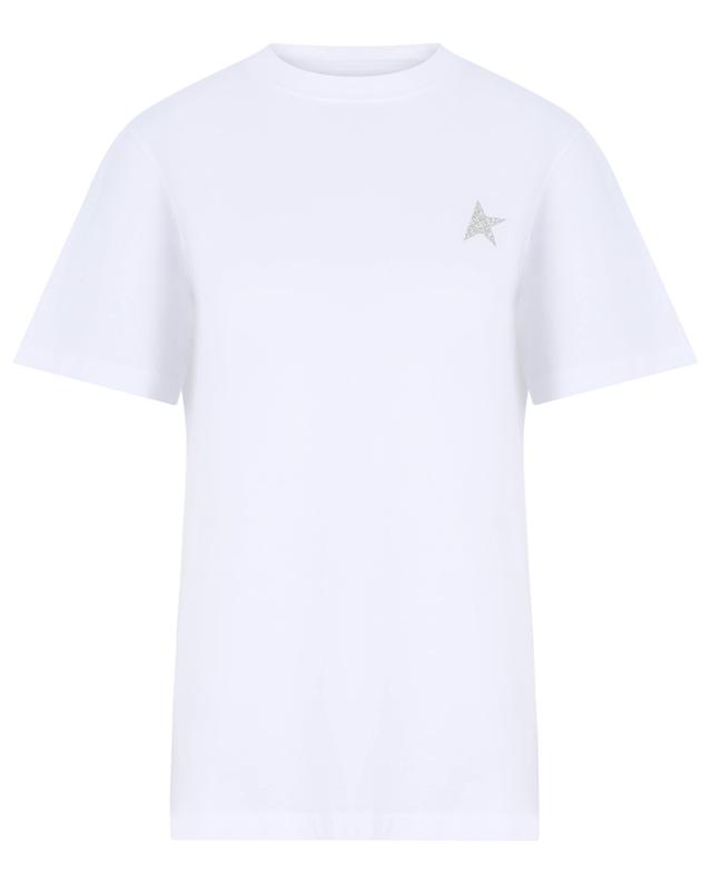 Jersey-T-Shirt mit Glitter-Stern Star GOLDEN GOOSE